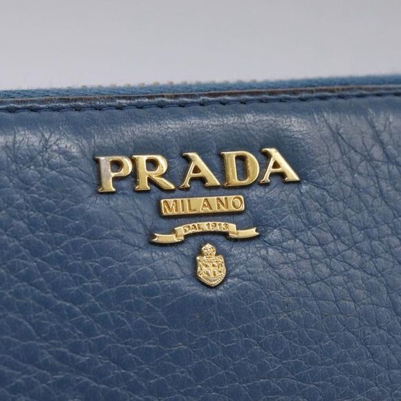 Prada Saffiano Blue Leather Wallet (Pre-Owned) - Picture 15 of 16